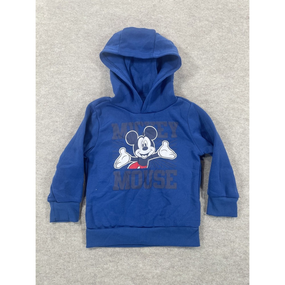Disney Junior Mickey Mouse Hoodie Toddler Boys 2T Blue Graphic Winter Pullover